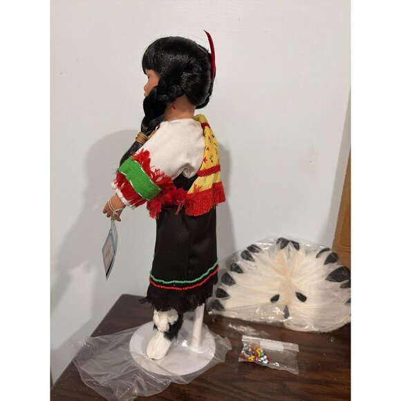 Ashton-Drake Native American Indian Princess Doll "Butterfly Dancer" Porcelain - Picture 8 of 14